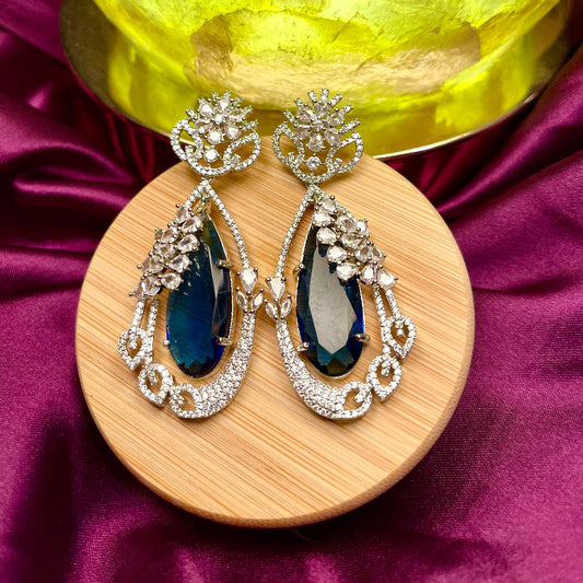 Vintage Crystal Teardrop Dangle Earrings - Timeless Elegance | Naseem Fashion Hub