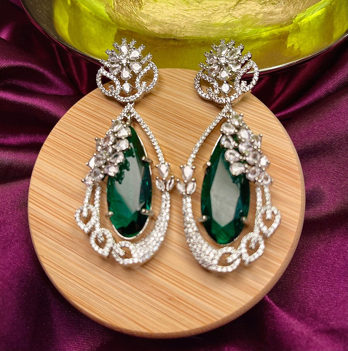 Vintage Crystal Teardrop Dangle Earrings - Timeless Elegance | Naseem Fashion Hub