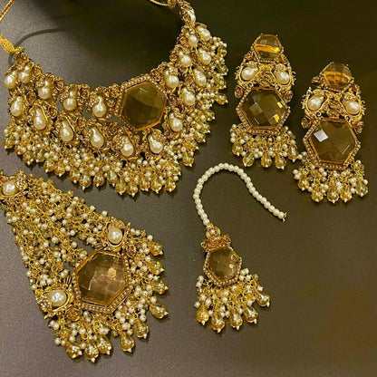 Baroque Bridal Collar Set – Naseem Fashion Hub