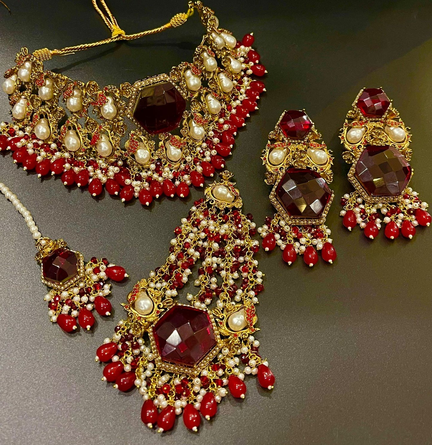 Baroque Bridal Collar Set – Naseem Fashion Hub