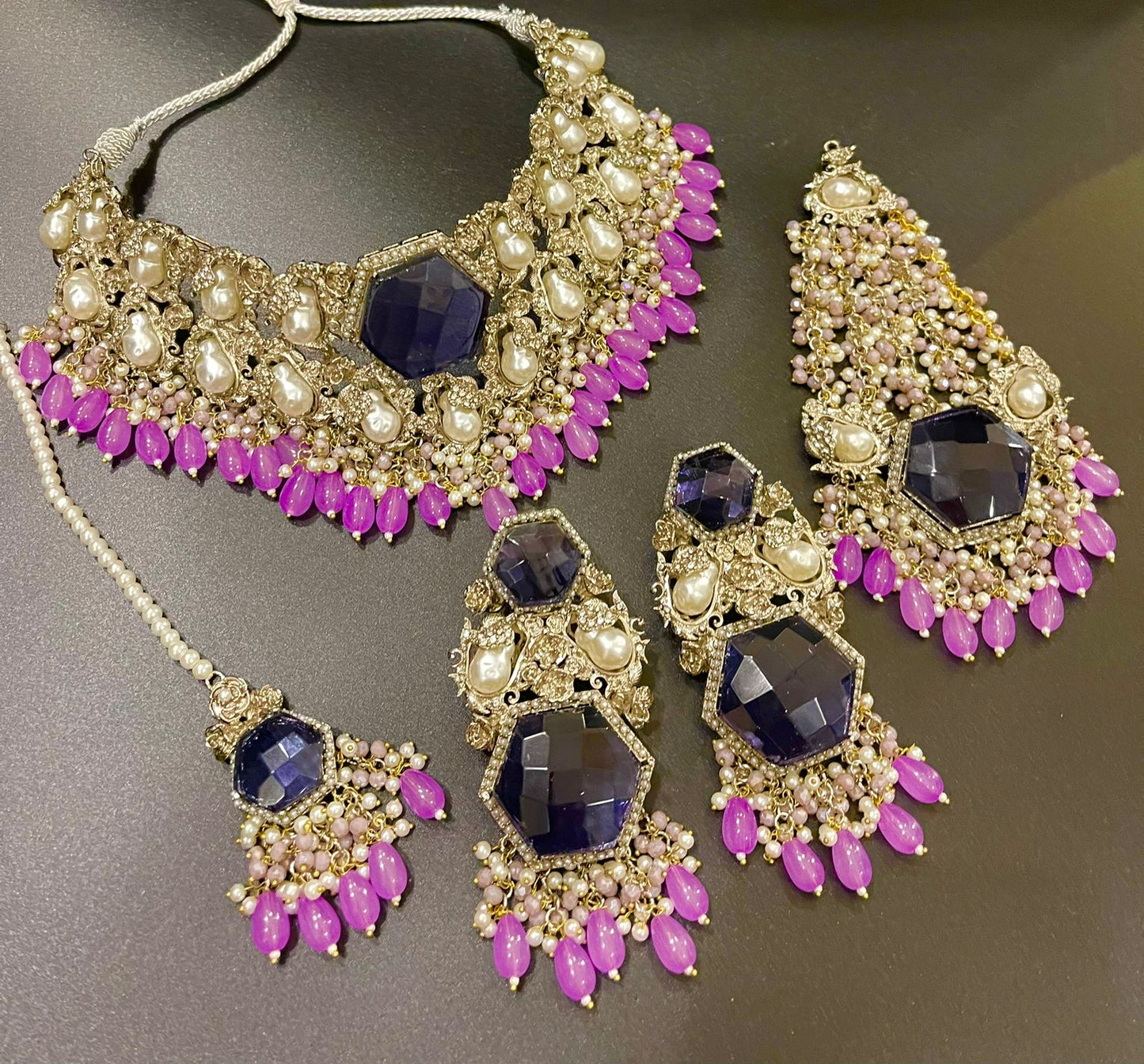 Baroque Bridal Collar Set – Naseem Fashion Hub