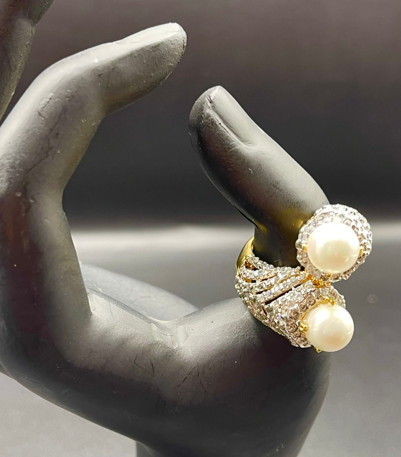 Zircon Pearl Ring | Naseem Fashion Hub