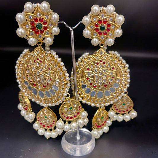 Thappa Kundan Earrings | Naseem Fashion Hub