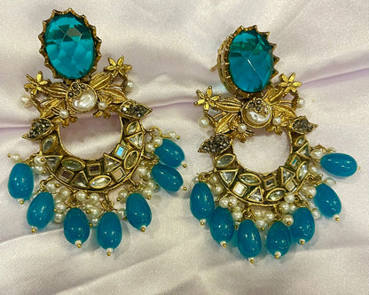 Kundan Earrings - Classic Traditional Elegance | Naseem Fashion Hub