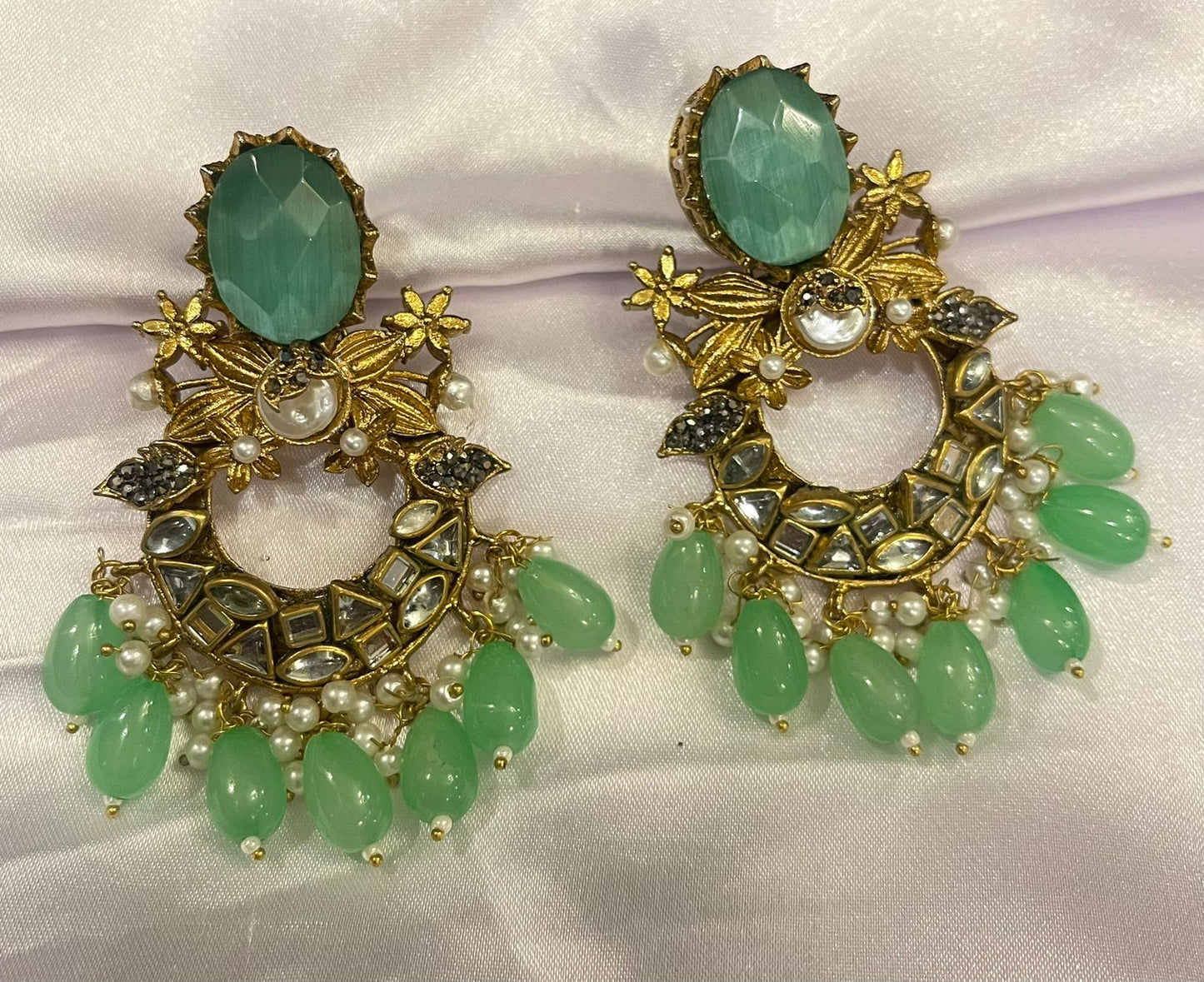 Kundan Earrings - Classic Traditional Elegance | Naseem Fashion Hub