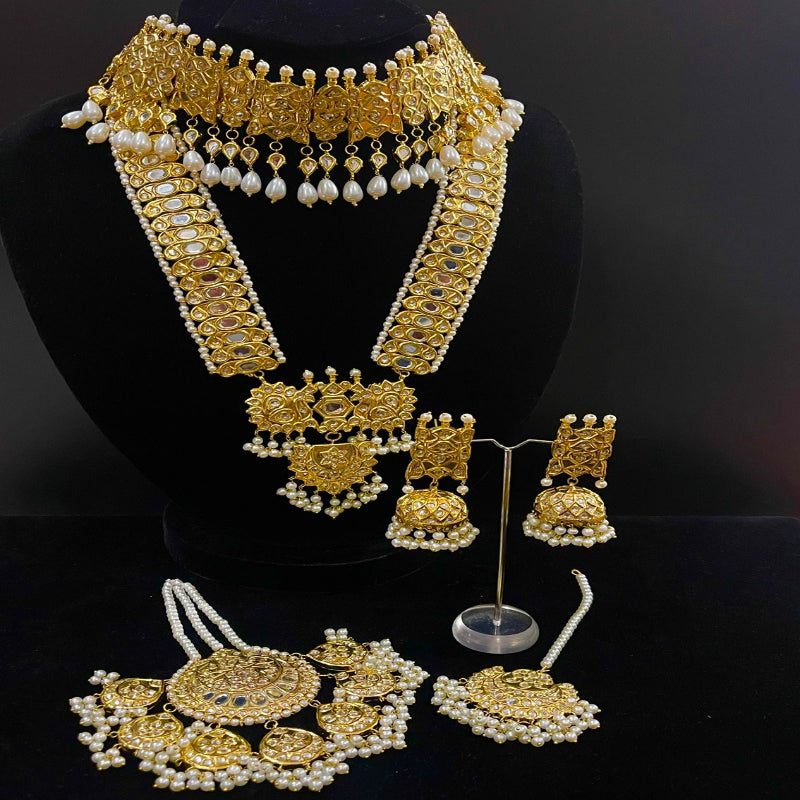 Thappa Kundan Bridal Set - Regal Traditional Elegance | Naseem Fashion Hub