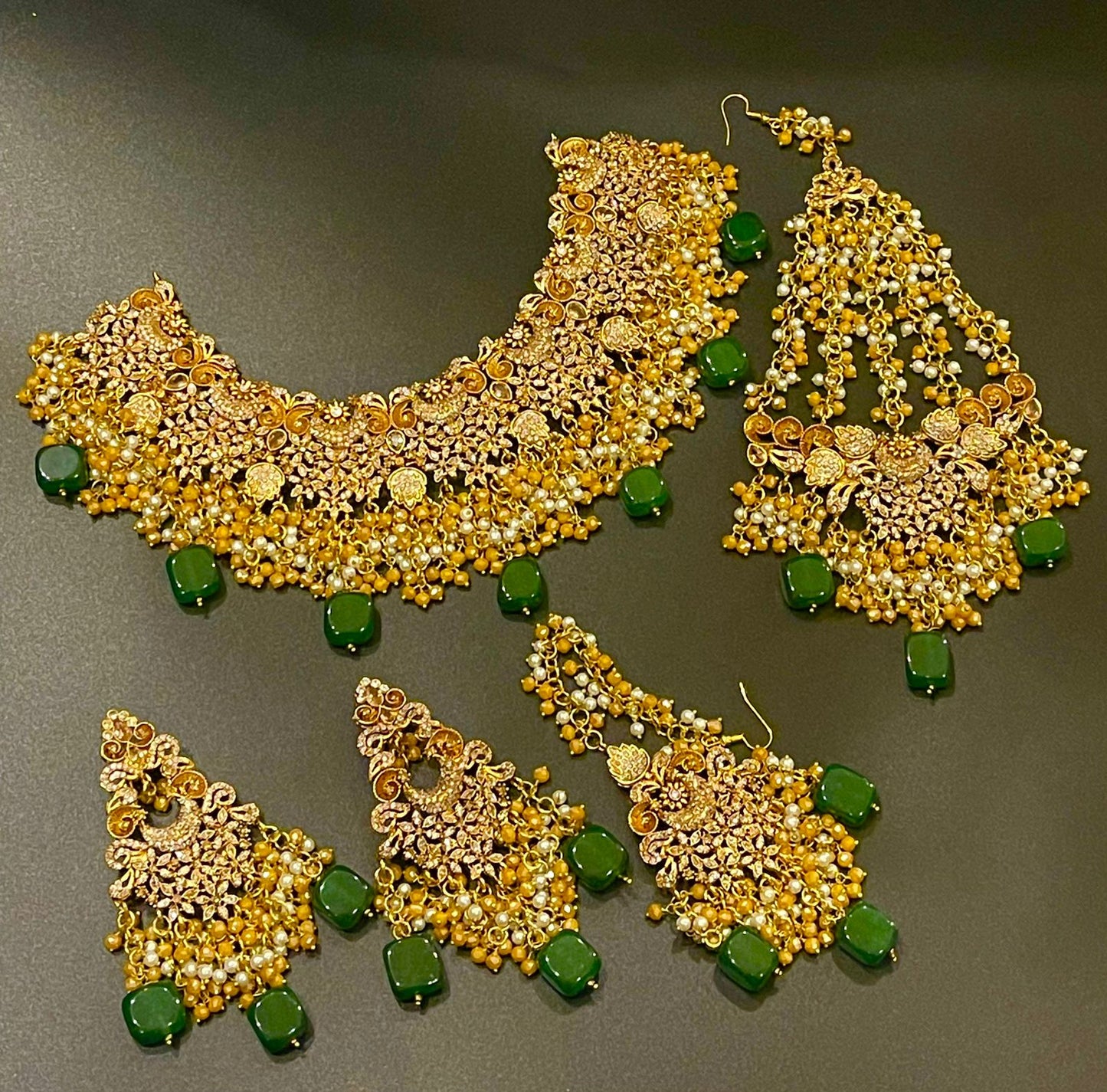 Gold-Plated Jarao Bridal Set - Timeless Royal Elegance | Naseem Fashion Hub