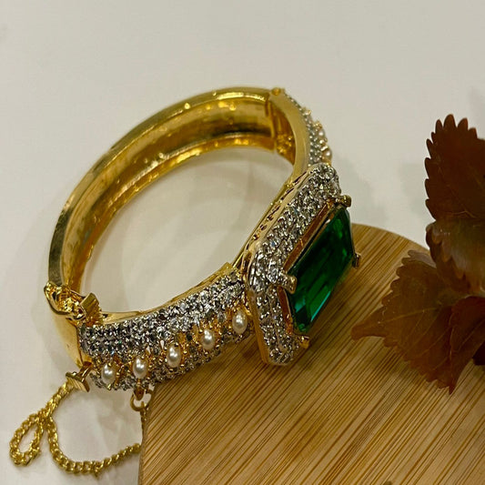 RP Zarcon Gold-Polish Handcuff - Timeless Sophistication | Naseem Fashion Hub