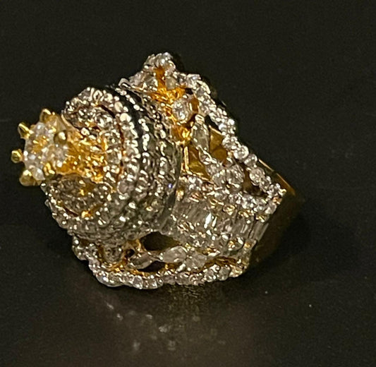 RP Zircon Gold-Plated Ring – Timeless Elegance | Naseem Fashion Hub