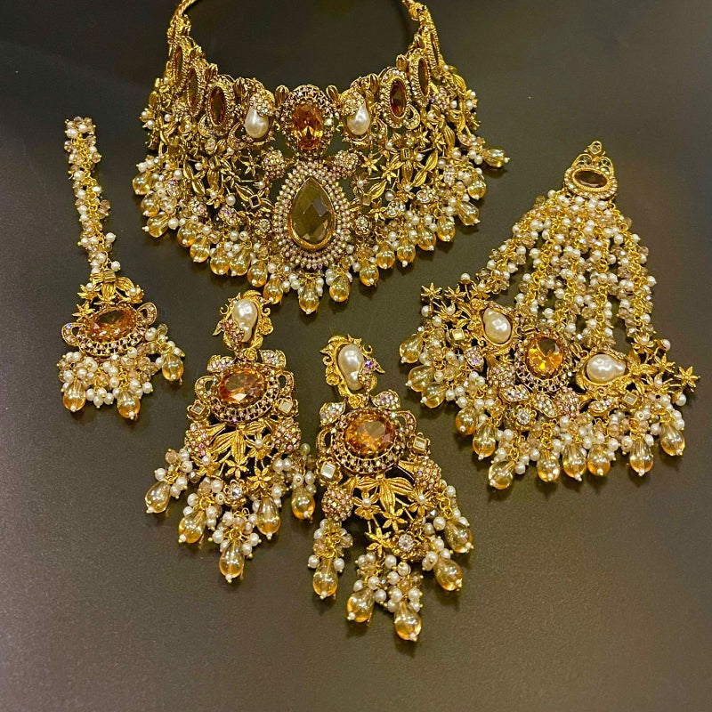 Turkish Bridal Set – Elegant Gold-Plated Jewelry for Weddings | Naseem Fashion Hub